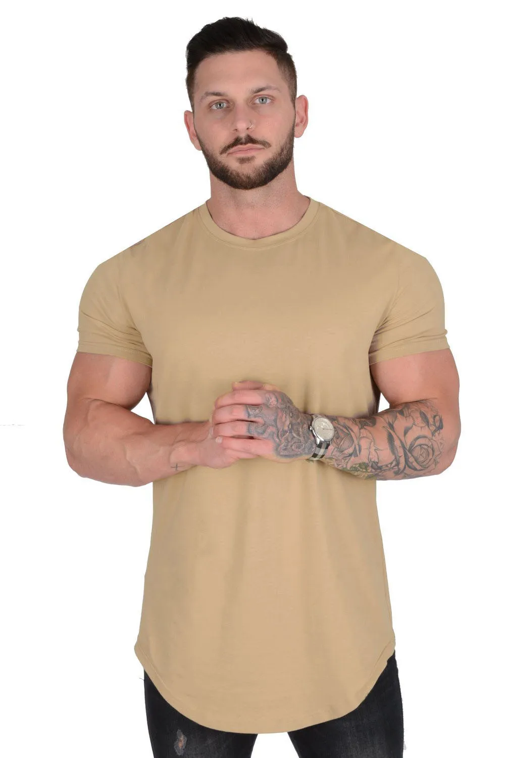 New Brand Gym Shirt Sport T Shirt Men Cotton Short Sleeve Running Shirt Men Workout Training Tees Fitness Tops Rashgard T-shirt