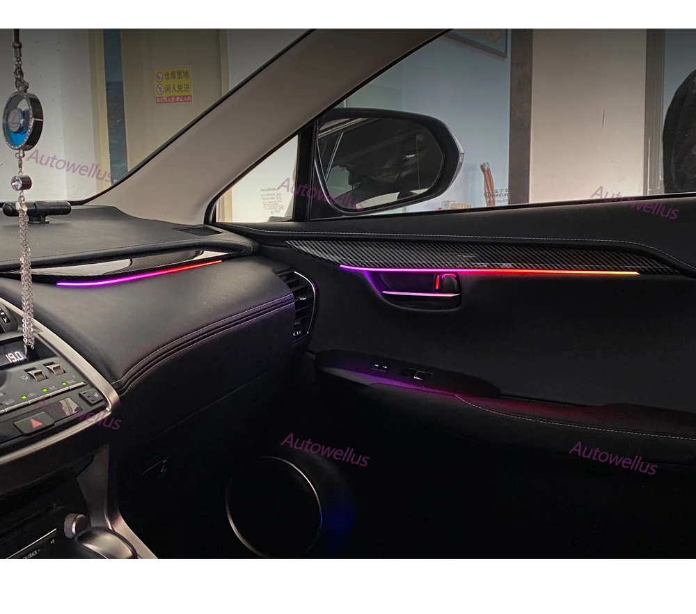 

Decorative Light LED Atmosphere Lamp Door Panel Illuminated Co-pilot Strip Ambient Light for Lexus NX NX200 NX300h customization