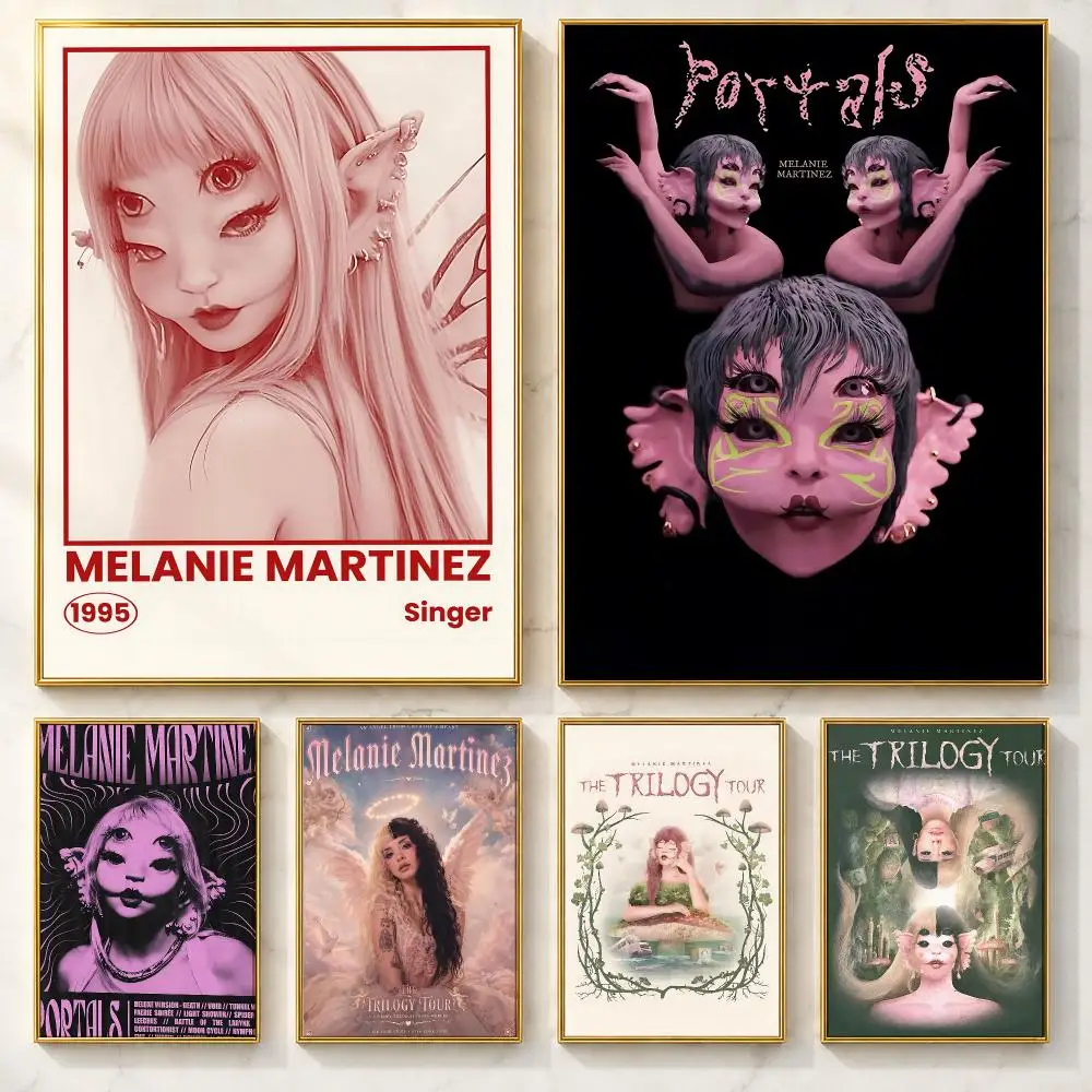 Best-selling Singer M-Melanie Martinez Poster Self-adhesive Art Poster Decoracion Painting Wall Art White Kraft Paper Home Decor