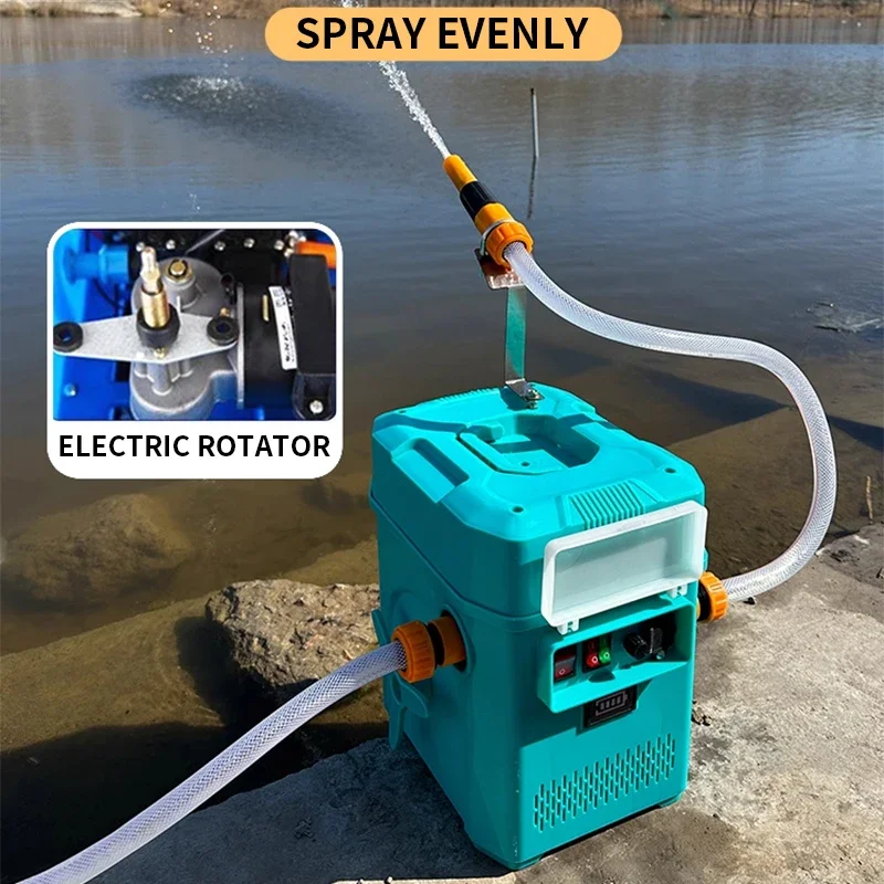 New Multi-function Spray Gun Powerful Fish Pond Farming Shrimp and Crab Disinfection Sprayer Fully Automatic Fertilizer Spreader