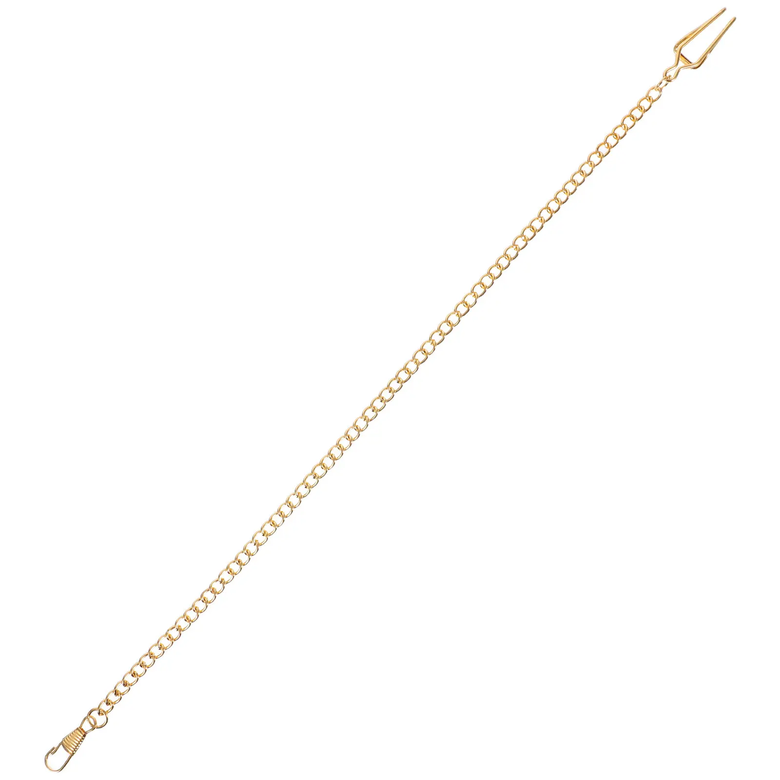 Pocket Watch Chain Silver Plated Premium Claw Attachment Solid Weight Construction Shiny Surface Long Term