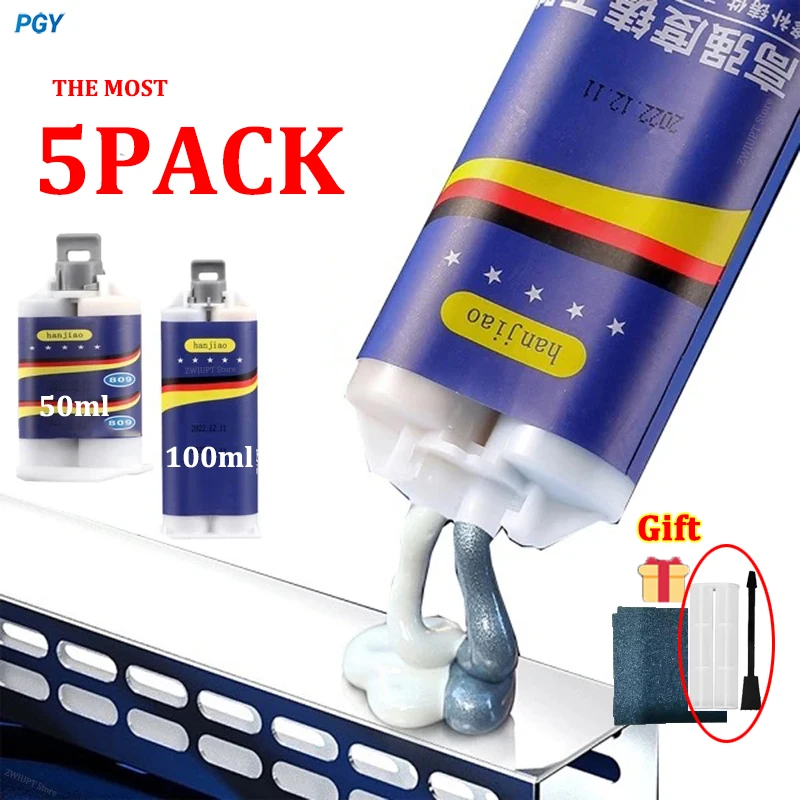

Metal Repair Glue Paste High Temperature 2 In1 Industrial AB Caster Glue High Strength Bonding Sealant Strong Casting Welding