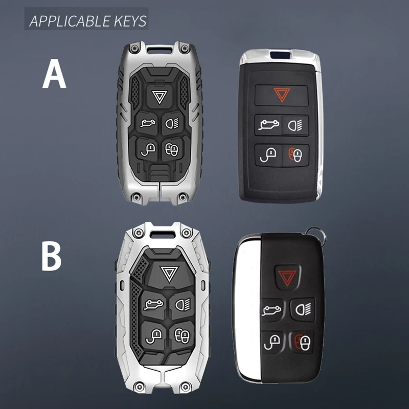 Zinc Alloy Car Key Fob Cover Cases For Land Rover Range Rover Sport Defender Discovery Evoque Velar Freelander