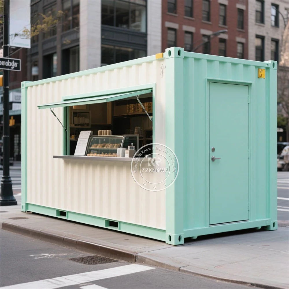 

Customized Coffee Shop Bar Fast Food Restaurant Convenience Store Modified Steel Shipping Container Pizza Fast Food Shop