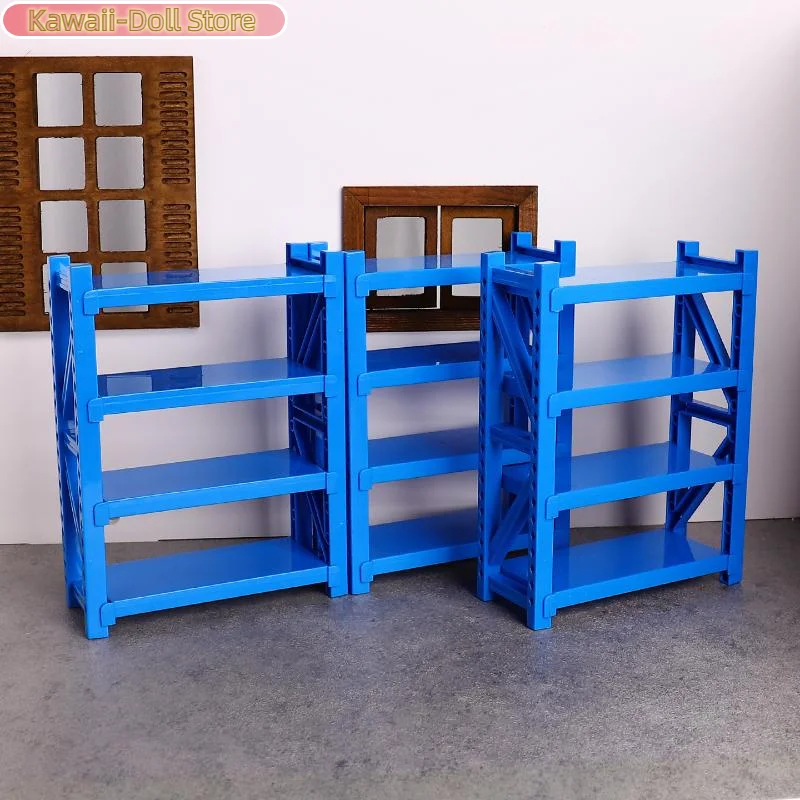 Estantes de almacenamiento de simulación para casa de muñecas, estantes de almacén, modelo de casa de muñecas, Mini muebles de decoración, accesorios para casa de muñecas, 1/12