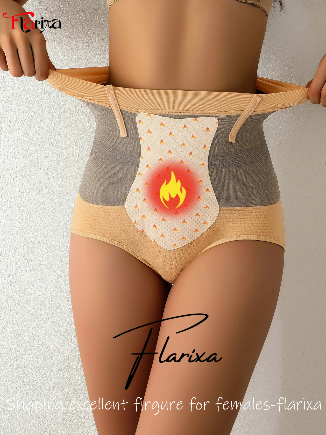 Flarixa High Waist Panties Women Flat Belly Seamless Tummy Control Underwear Slimming Body Shaper Postpartum Briefs Underpants