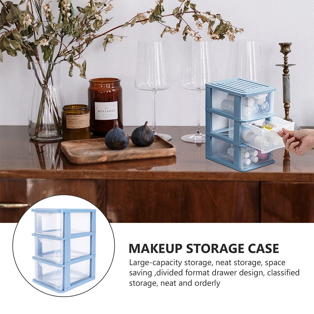 

2pcs Drawer Storage Box Desktop Organizer PP Cabinet Multi Layer Home Office File Storage Bedroom Kitchen