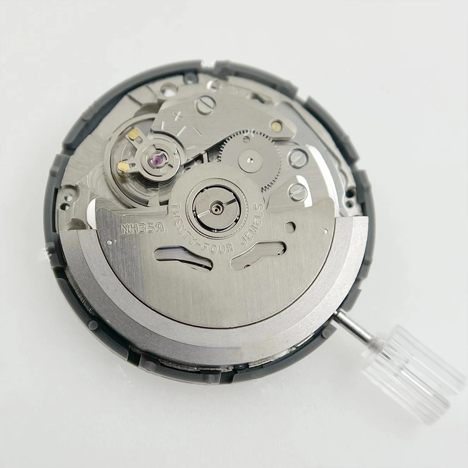 

Brand New Single Calendar NH35A Movement With Winding Stem Green Luminous Calendar Disc Mechanical Watch Replacement Parts