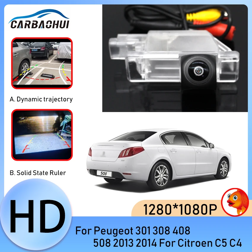 

Car CCD Night Vision Backup Rear View Camera Waterproof HD Parking For Peugeot 301 308 408 508 2013 2014 Citroen C5 C4 Dynamic