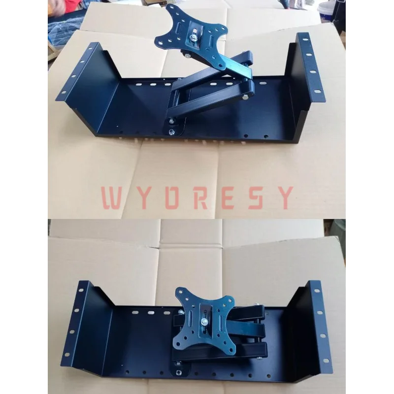 19Inch 4U Rack Display Mount Bracket Embedded Industrial Monitor Display Panel Embedded Mounting Frame Lock Display Units Firmly