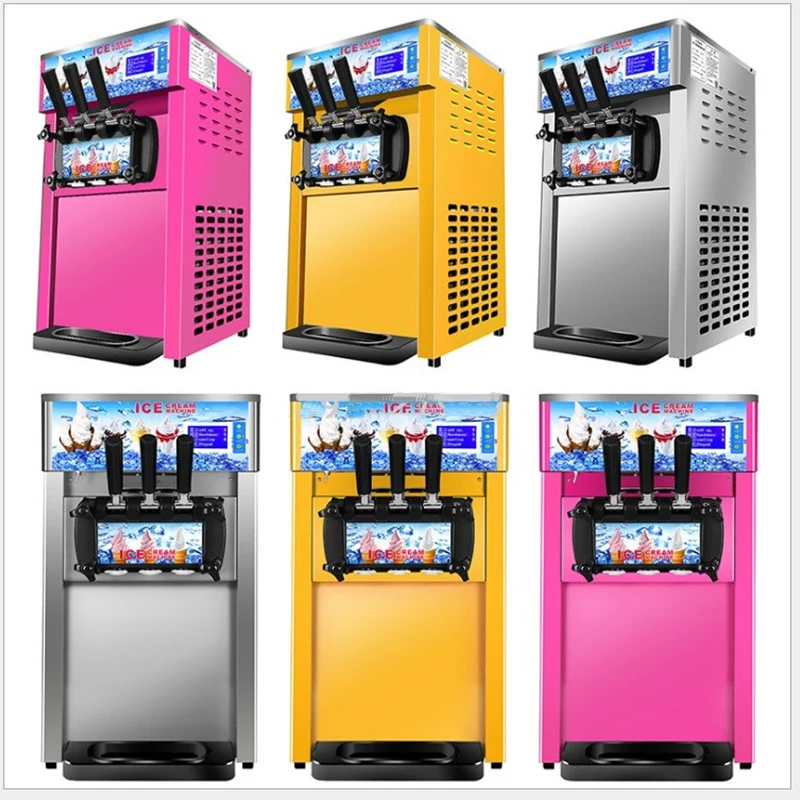 ZM-168 Three flavors desktop ice cream machine commercial soft ice cream machine small three-color ice cream machine