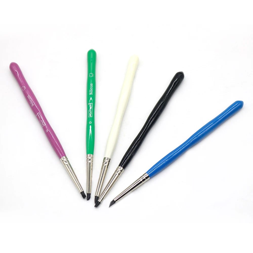 Ceramic Tooth Adhesive Forming Sculpture Carving Tools, Dental Silicone Pen, 5Pcs