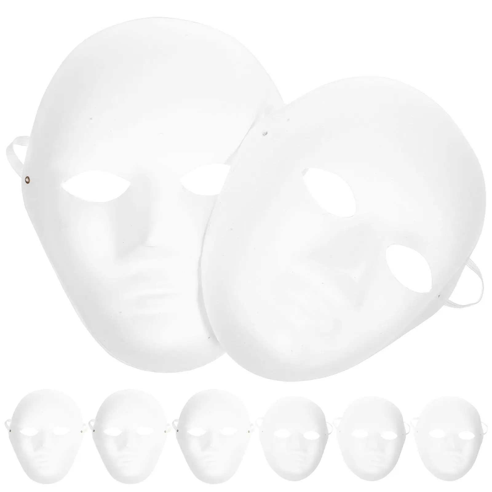 

24 Pcs DIY Mask White Cosplay Blank Painting Masks Halloween Costumes