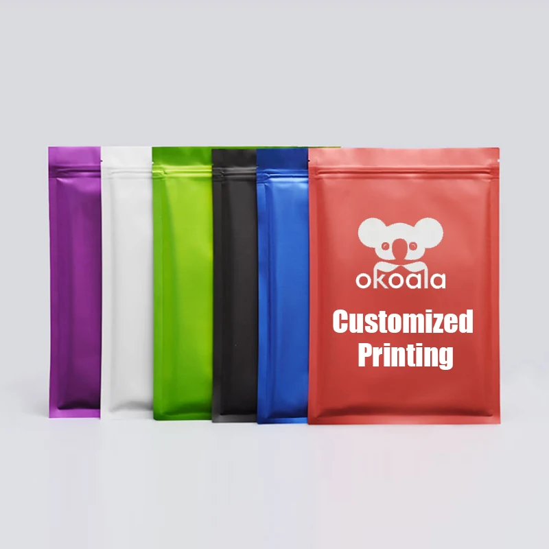 Custom Printed Flat Bottow Christmas Gift Mylar Bags Recyclable Zip Lock Nuts Candy Tea Packaging Pouch Bag