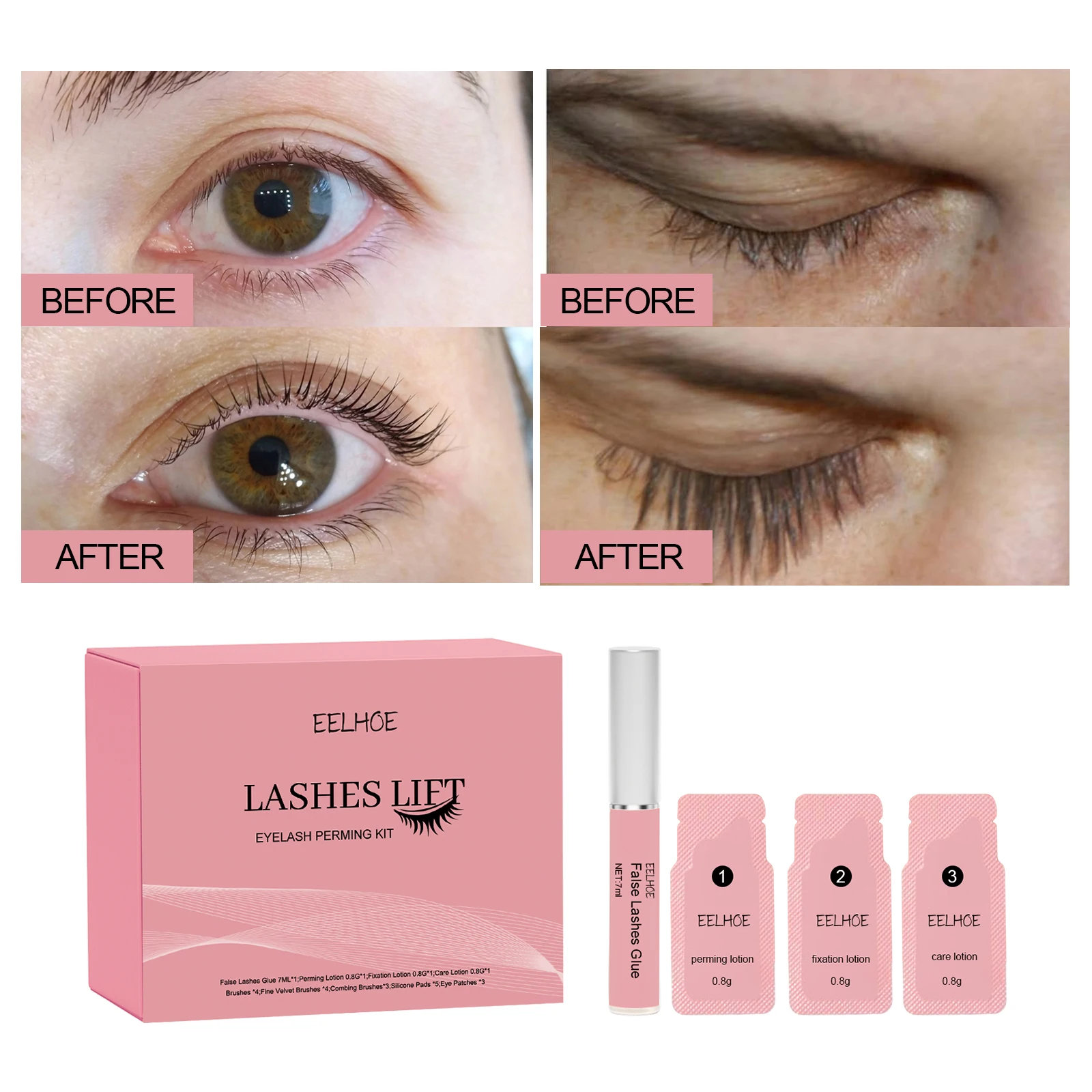 Wimperliftkits Wimperliften Wimperversterkers Wimperliftkits Wimperpermanentverzorging Oogmake-up Kan uw markering maken