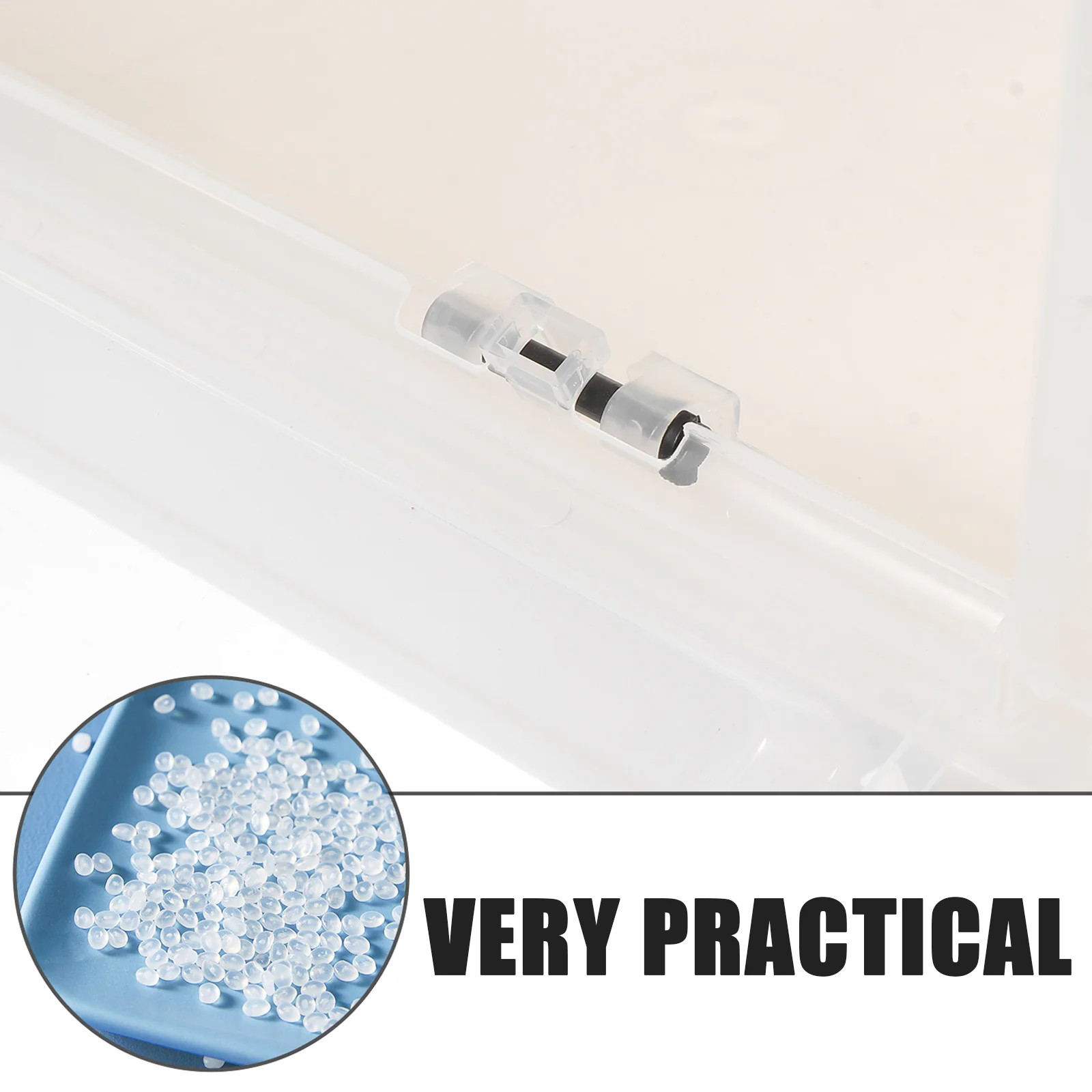 

Plastic Pet Cage Hamster House Terrarium Container White Small Animal Breeding Box Foldable Design Good Air Circulation Durable