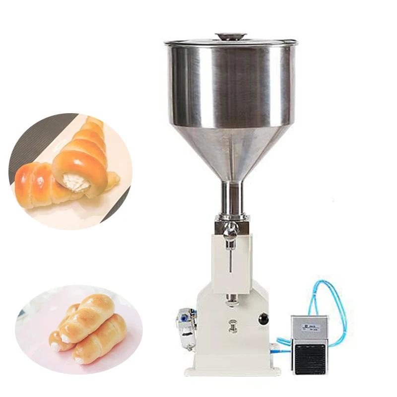 Kleine Pastenfüllmaschine, pneumatische Fußsteuerung, Reiniger, Zahnpasta, Shampoo, kleine Dosiermaschine