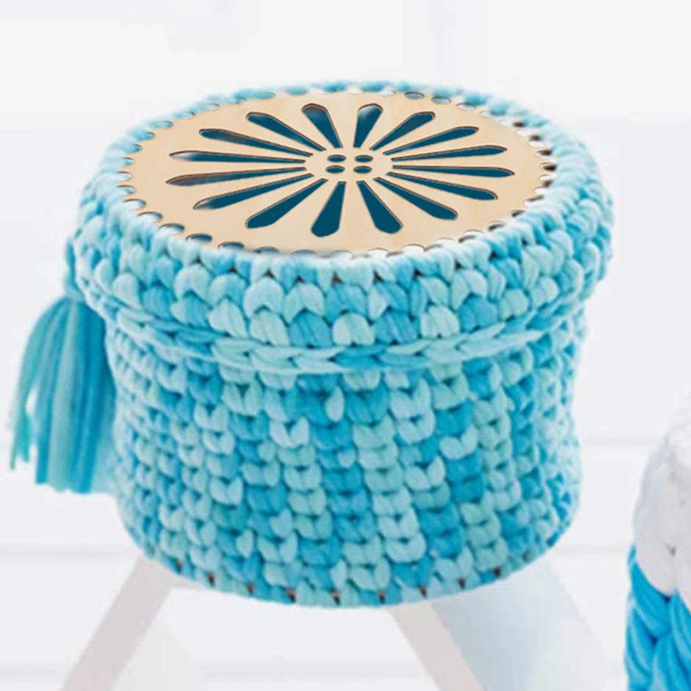 

2pcs Wooden Crochet 20cm DIY Material Natural Wood Bottom Shaper Basket Weaving Craft Accessories