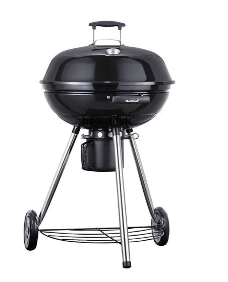 Courtyard Outdoor Grill round Warm Pot Heating Household Charcoal Braised American Barbecue Grill