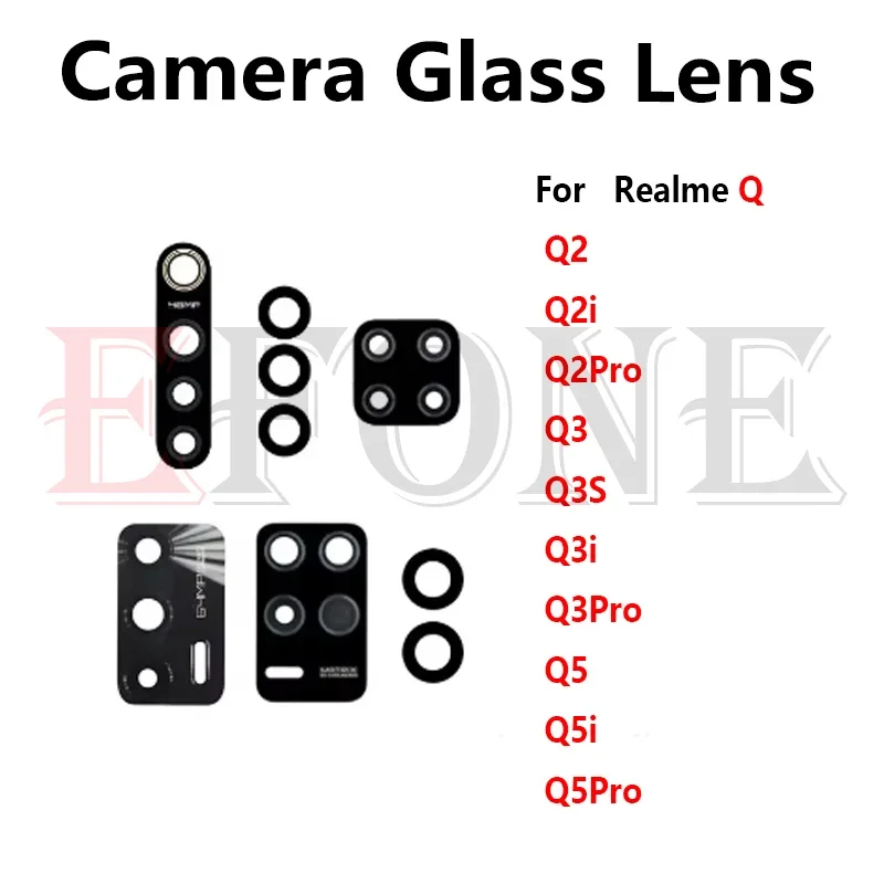 ل ممن لهم Realme Q Q2 Q2i Q2Pro Q3 Q3S Q3i Q3Pro Q5 Q5i Q5Pro الكاميرا الخلفية الخلفية زجاج عدسة استبدال أجزاء #1