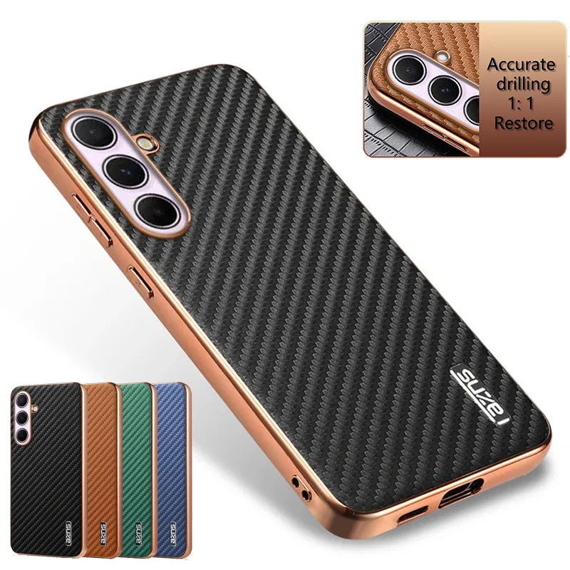 Business Fiber Fiber Pattern Phone Case for Samsung Galaxy A17 A56 A36 A26 A16 A06 A55 A35 A25 A15 A05S A54 A34 A14 TPU Cover