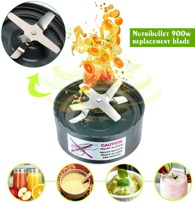 Blender Replacement Parts 24 oz Cup with Replacement Extractor Blade Compatible with Nutribullet 600W 900W Blenders