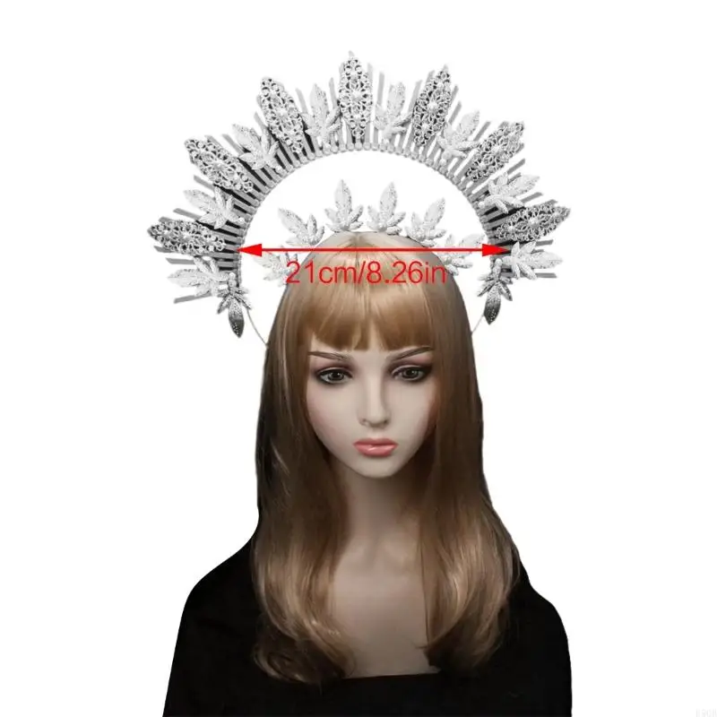 d5qb halocrown sungoddess แถบคาดศีรษะ diy ทำวัสดุปาร์ตี้อุปกรณ์ประกอบฉากหญิงผ้าโพกศีรษะ