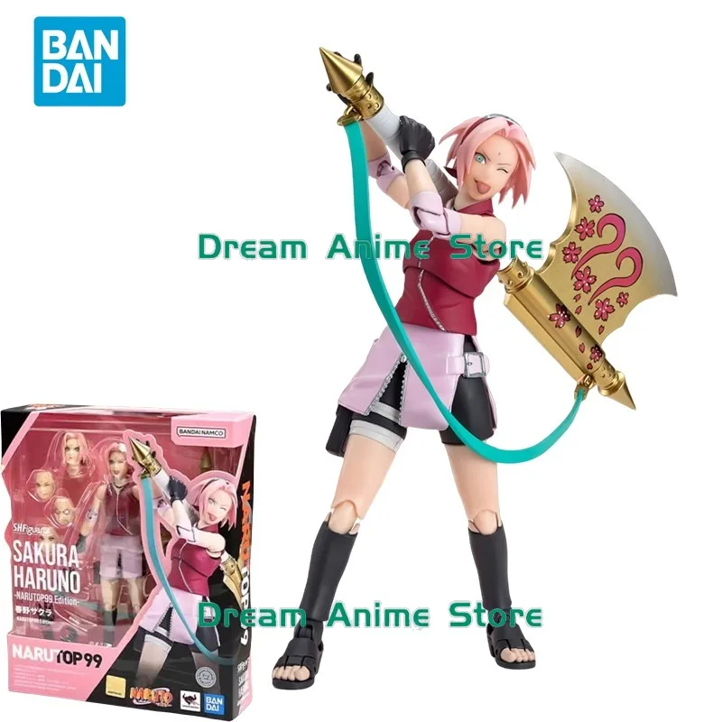 

Bandai Original NARUTO Anime Figure TOP99 Haruno Sakura Action Figure Toys for Kids Gift Collectible Model Ornaments Dolls
