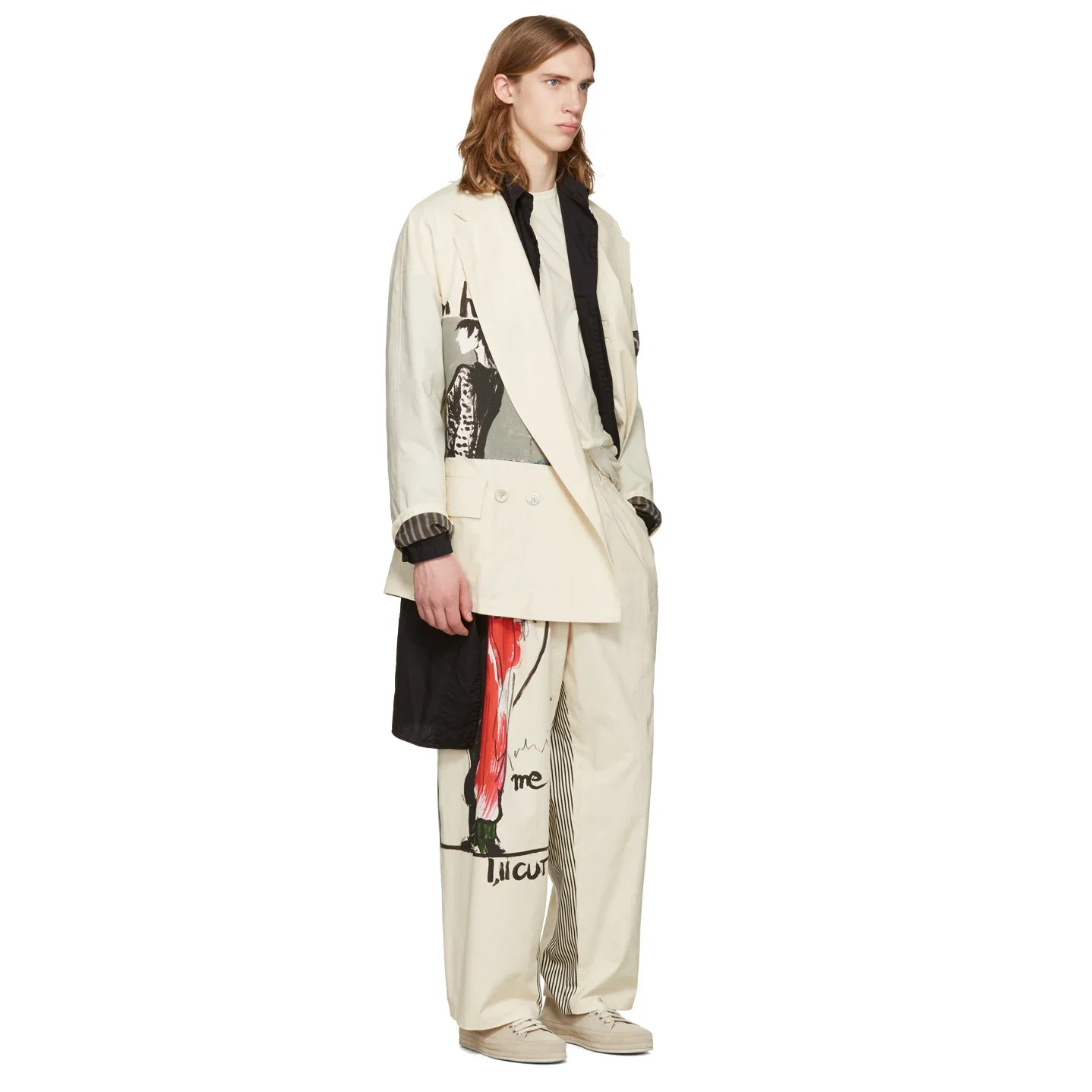 YOJI OOAK LOCKING ME LUCUT بنطال قطني مطبوع للرجال والنساء #4