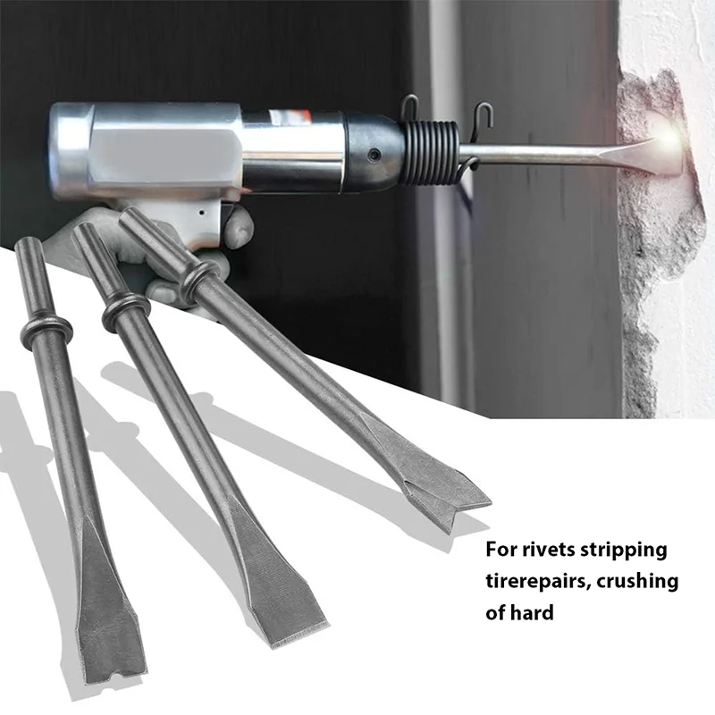 Air Chisel Head Set Air Shovel Head Air Impact Hammer Bit Pneumatic Tool Kit Car Repair Tool