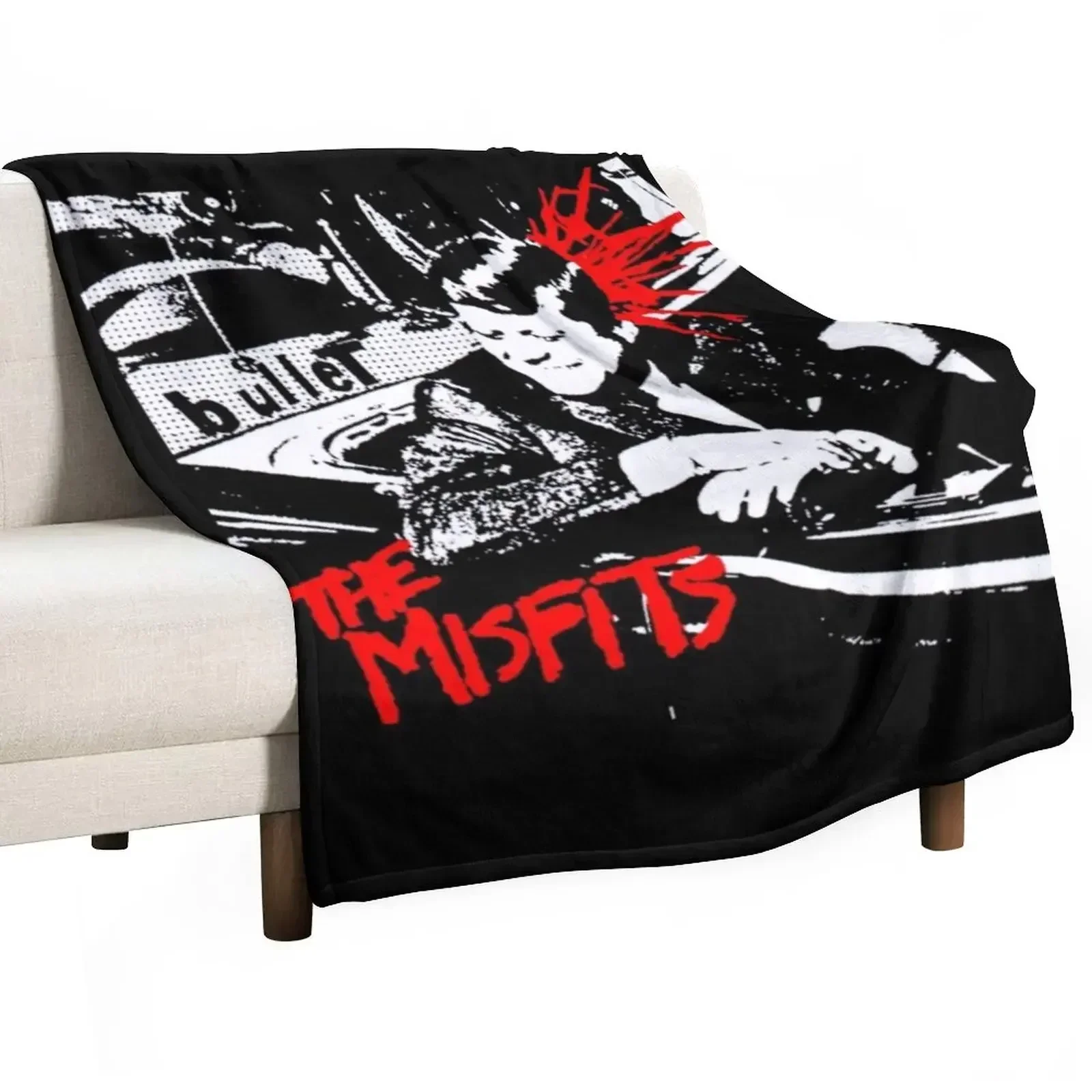 Misfits - Bullet Throw Blanket Fashion Sofas Giant Sofa wednesday Softest Blankets