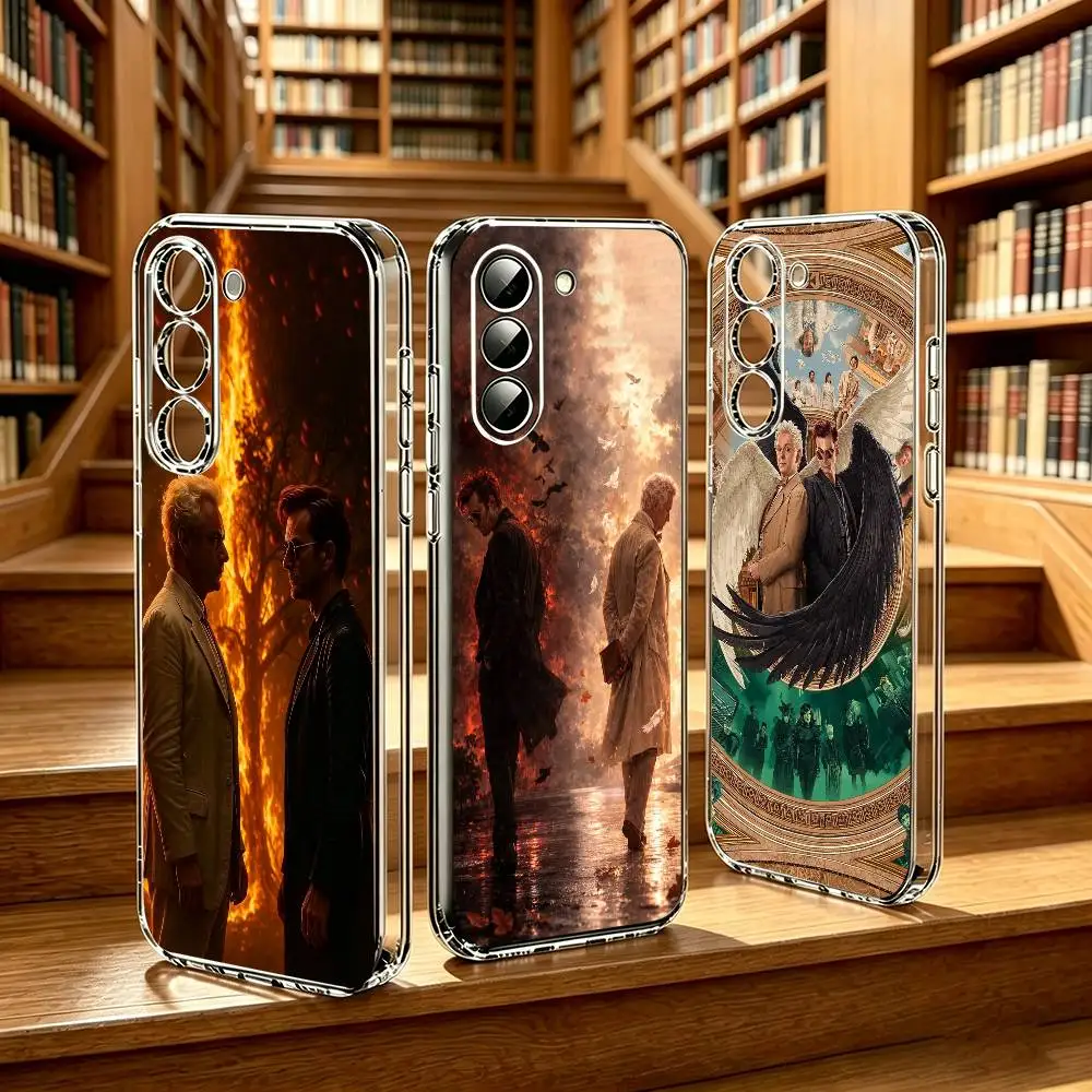 

Good Omens Season-Aziraphale andCrowley Phone Case for Samsung Galaxy A55 A06 A16 A26 A36 A56 A25 A35 A15 Clear TPU Soft Case