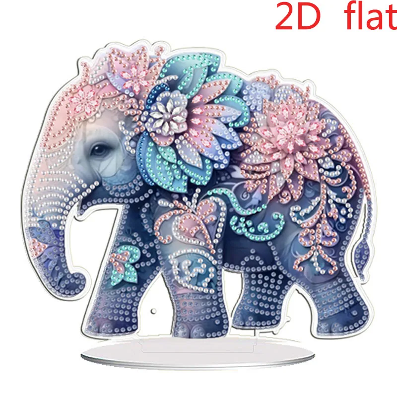 2D/flache Diamantzeichnung Tiermuster dekorative Accessoires, DIY einzigartiges unregelmäßiges Diamantdesign, geeignet für Zuhause, Schlafzimmer