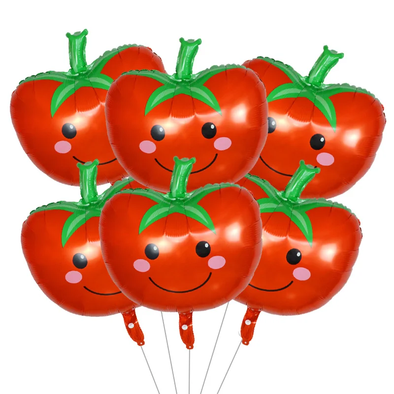 6pcs Fruit Balloons Strawberry Avocado Aluminum Foil Helium Balloon Watermelon Orange Cactus Ballon Children\'s Theme Party Decor