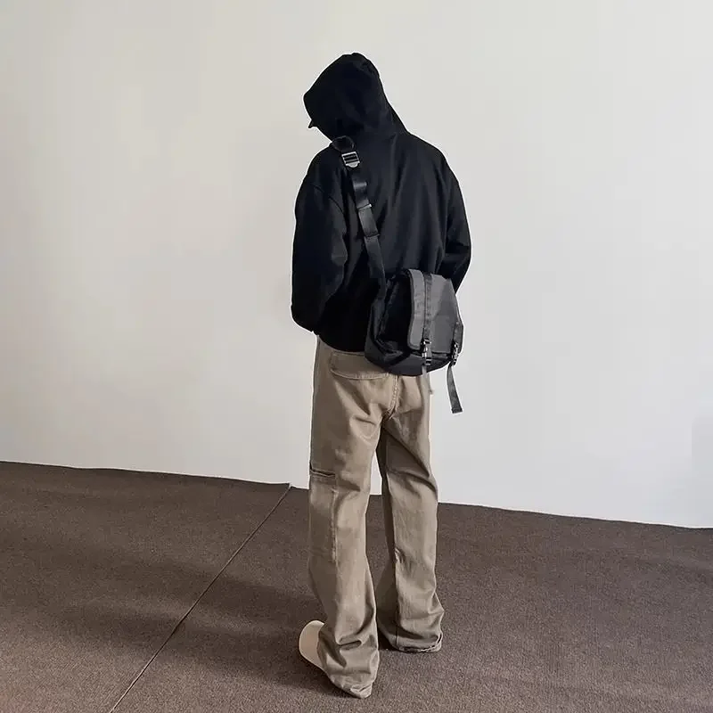 루즈핏 남성 청바지 배기 90년대 스트릿웨어 에스테틱 Y2K 빈티지 한국 스타일 워싱 고스 오리지널 2025 가을 XS 남성 카우보이 팬츠