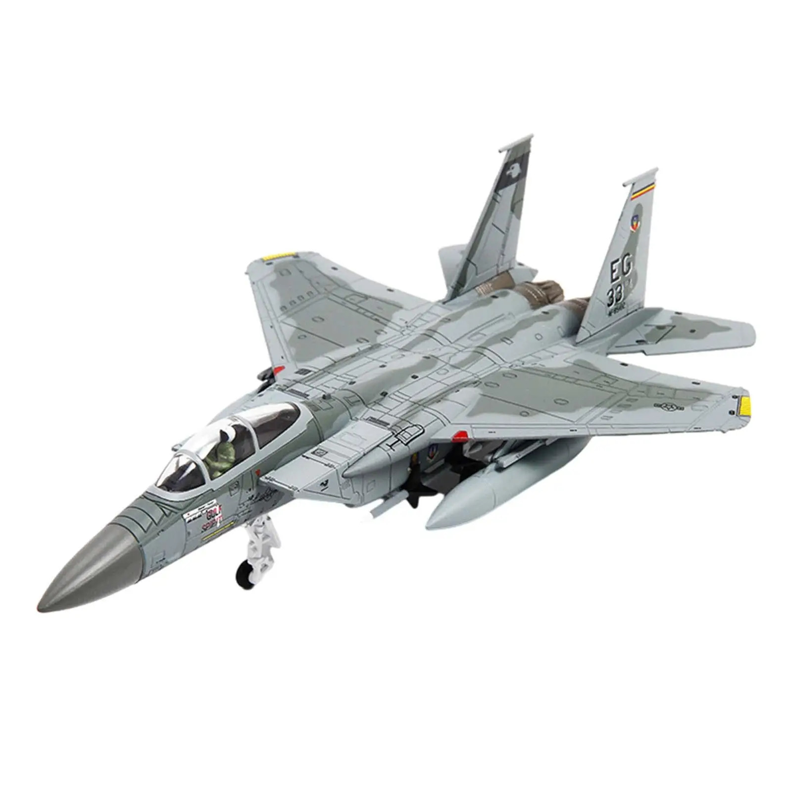 1/100 US F-15 Plane Model Simulation Aircraft Model Display Ornaments Fighter Model for Bedroom Cafe Home Living Room Souvenir