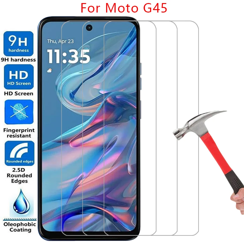 phone case for motorola moto g45 tempered glass on motorolag45 motog45 motog g 45 45g back cover 360 motorol mot mto g45case cas