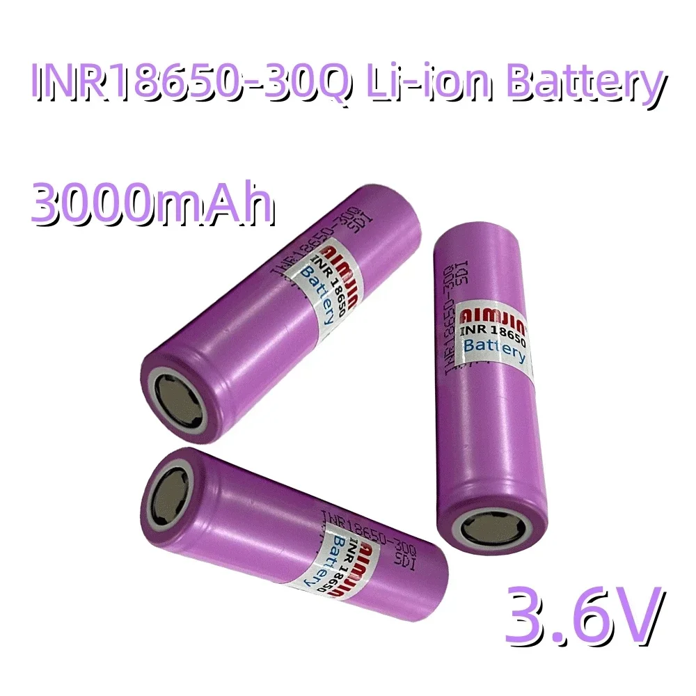 3.6V 3000mAh 10PCS 18650 Battery For Samsung INR18650 30Q Lithium Lon Battery Replacement External Battery