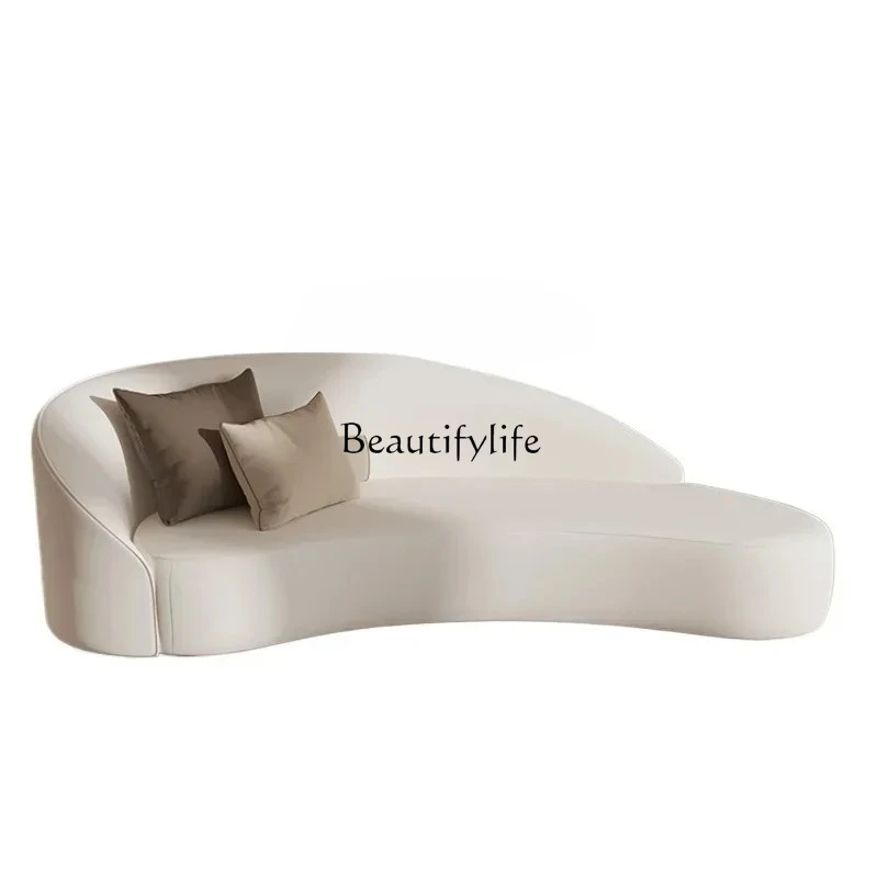 

semi-circular arc moon sofa special-shaped rest area light luxury negotiate light luxury