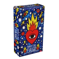 Fournier Tarot del Fuego por Ricardo Cavolo Baraja de Cartas Color Azul único  78 Card