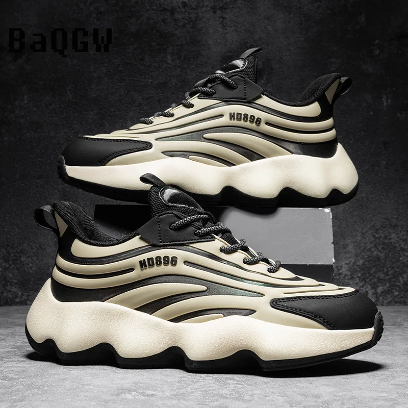 

New Sport Shoes for Men Men's Casual Chunky Sneakers Four Seasons Thick Bottom Designed High Quality Waterproof Man Sneakers