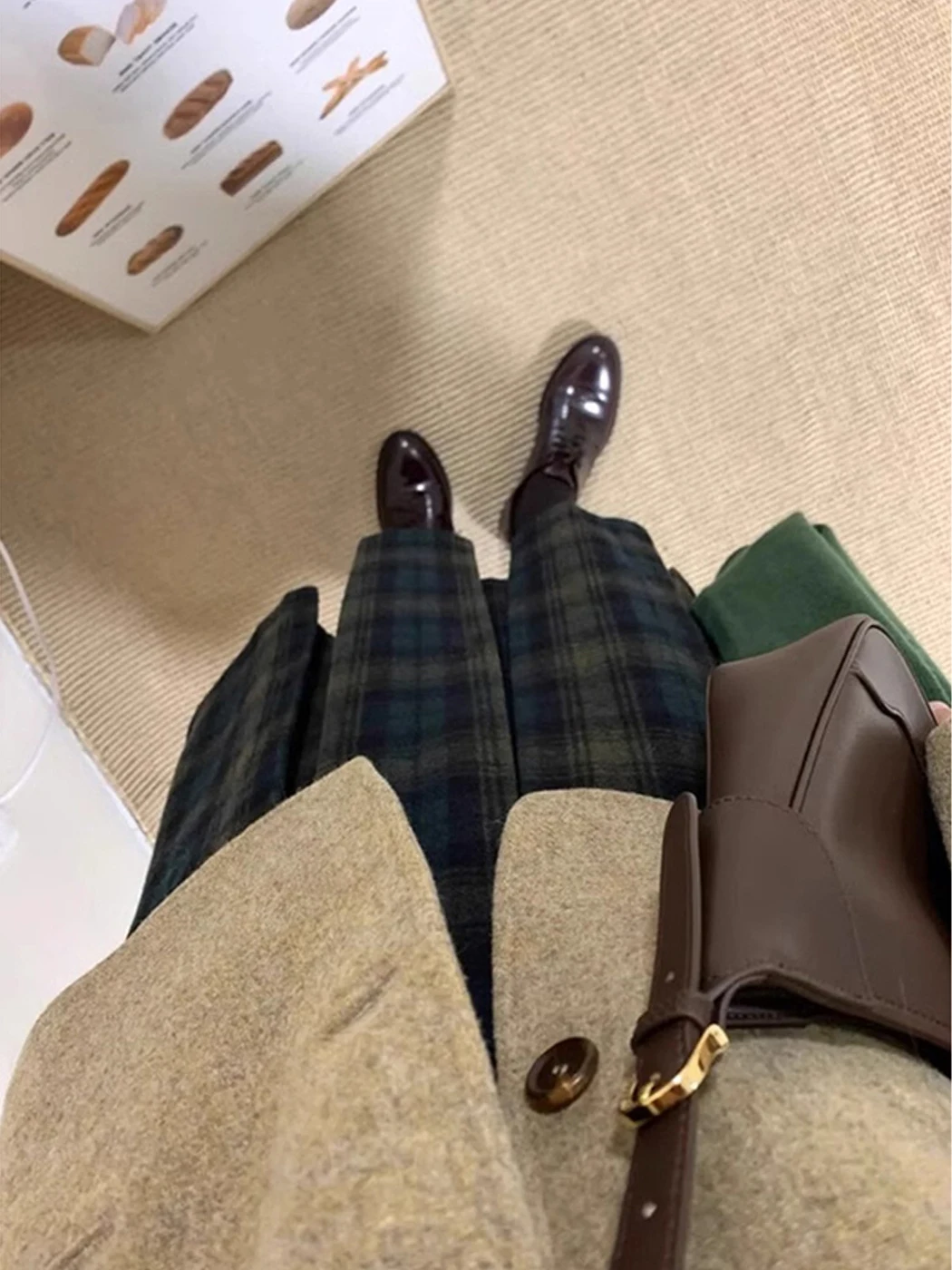 

Ретро клетчатая юбка трапециевидной формы с высокой талией для похудения для женщин, длиной миди, плиссированные женские юбки с рисунком