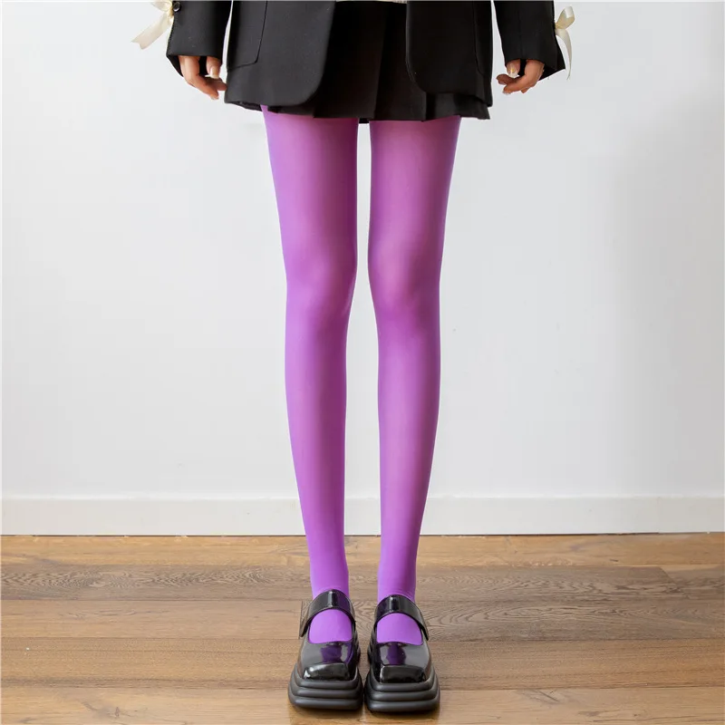 2026 Neue Frühlings-Damenstrumpfhose 80D Denier Samt Blickdichte Strumpfhose Bunte Damenstrumpfhose Stretch-Strumpfhose in Dopamin-Farben – Detail 19