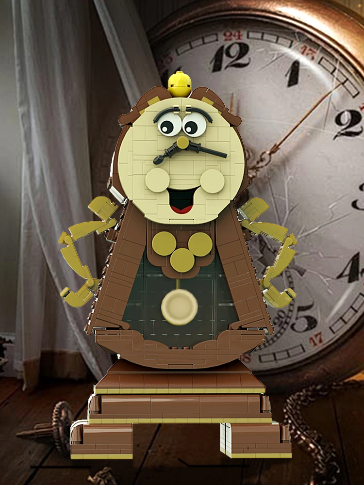 MOC CogsWorth Model Building Blocks Animated Film DIY Toys Birthday Gift Enchanted Pendulum Clock Figure Bricks Sets Kids Adult