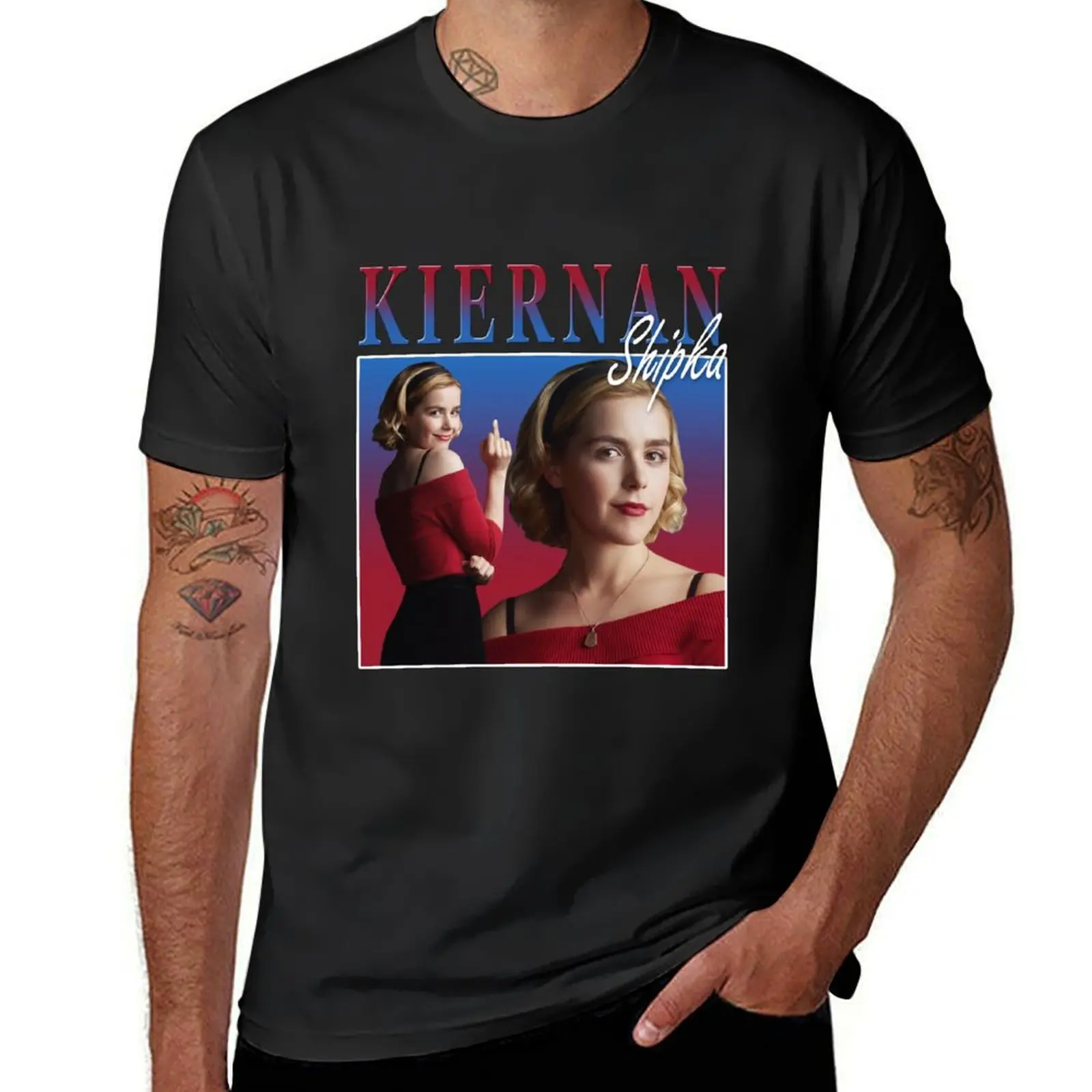 Kiernan Shipka Homage T-Shirt korean fashion customs summer tops blacks mens champion t shirts