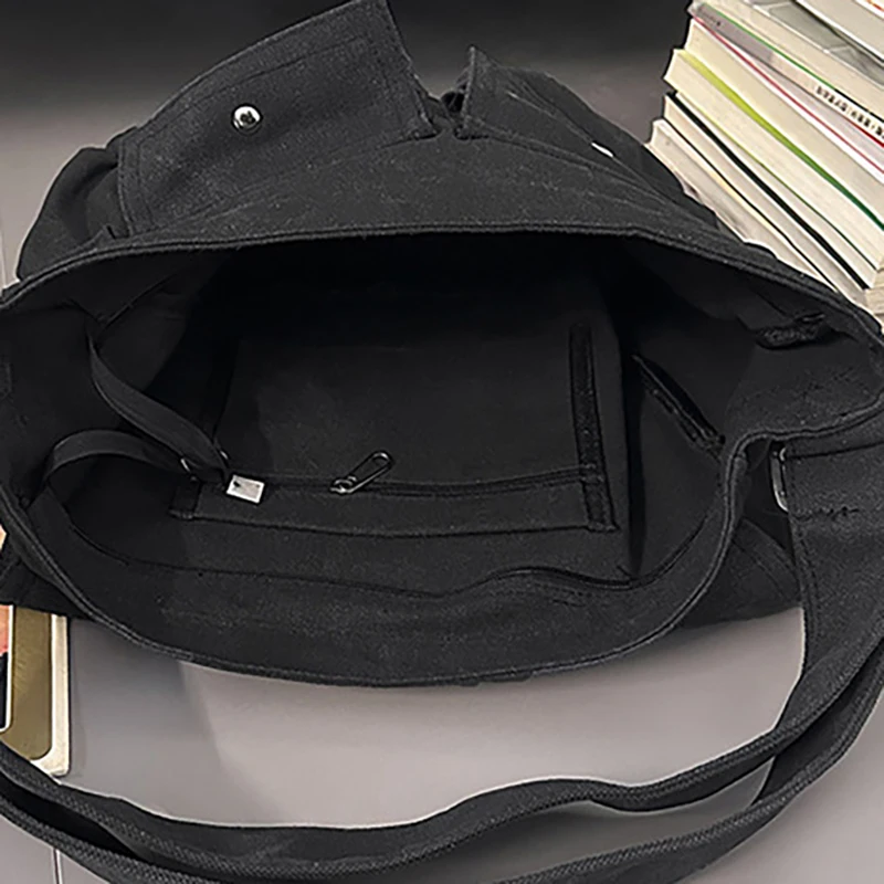 キャンバスユニセックスショルダーバッグ大容量キャンプハイキング通勤女性クロスボディバッグアウトドア旅行週末カレッジトートパック