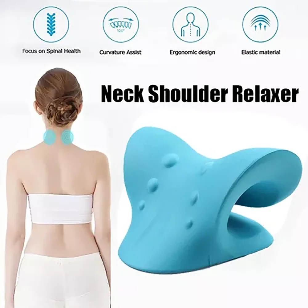 Cervical Massager Finger Press Massage Pillow Traction Correct Neck Stretcher Shoulder Massage For Pillow Neck Support Traction