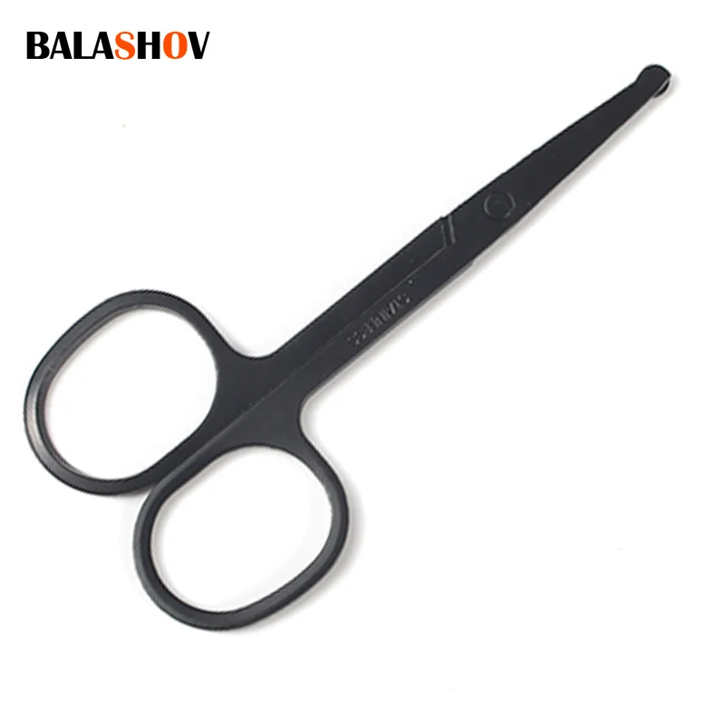 Nose Hair Scissors Lightweight Stainless Steel Pointed Round Head Beauty Trimmer Nose Hair Trimmer Ergonomics Nose Hair Cutter