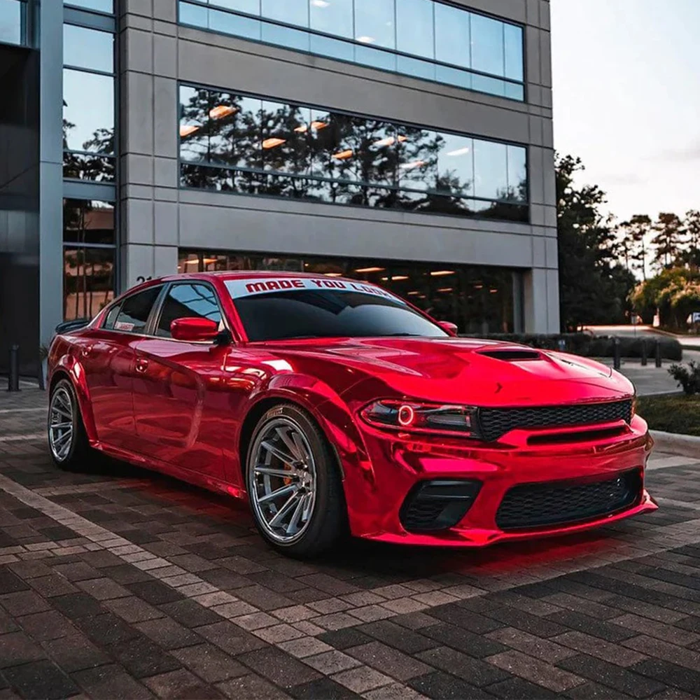 

Зеркальная хромированная красная глянцевая автомобильная пленка со скидкой, виниловая пленка для всего автомобиля, самоклеящаяся пленка с защитой от воздуха, краски автомобиля