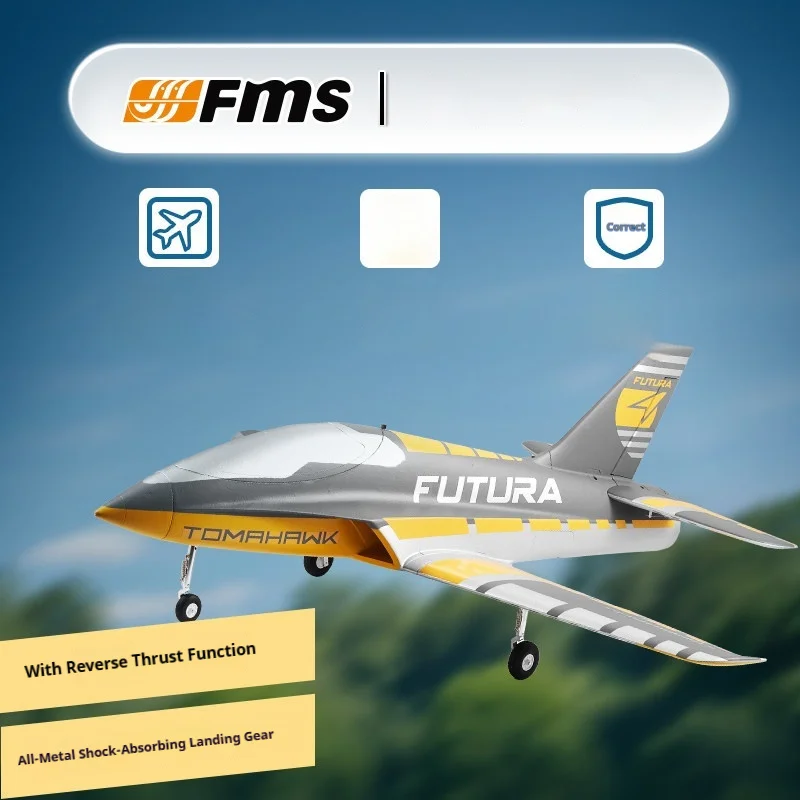

Радиоуправляемый самолет FMS Futura Sport Jet с 64-мм импеллером, модель с фиксированным крылом, PNP, электрический, на пульте управления, игрушка, подарок